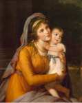 Vigee Le Brun Elisabeth-Louise Portrait of Countess Anna Stroganova with Her Son  - Hermitage